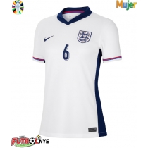 Camiseta Inglaterra Marc Guehi #6 Primera Equipación para mujer Eurocopa 2024 manga corta